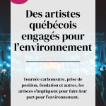 artistes québécois écolo